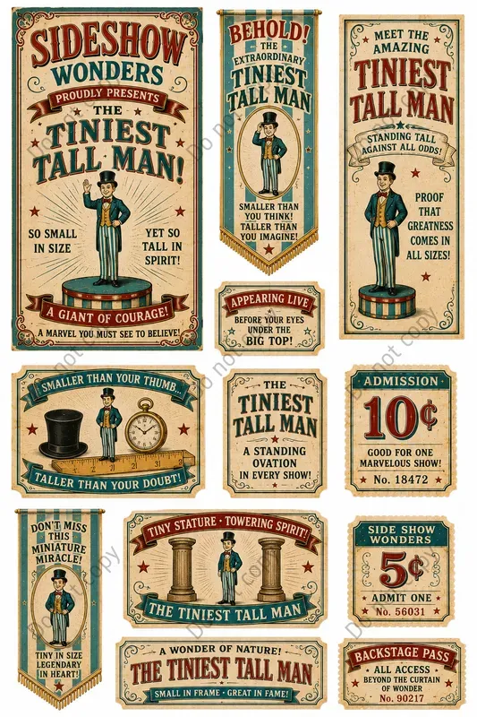 Circus Sideshow Wonders Vintage Ephemera