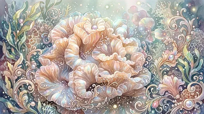 Dreamy Fantasy Watercolor Coral Reefs