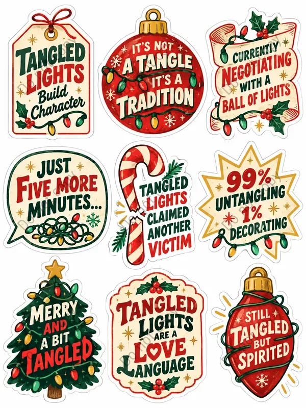 Snarky Christmas Sticker Sheets