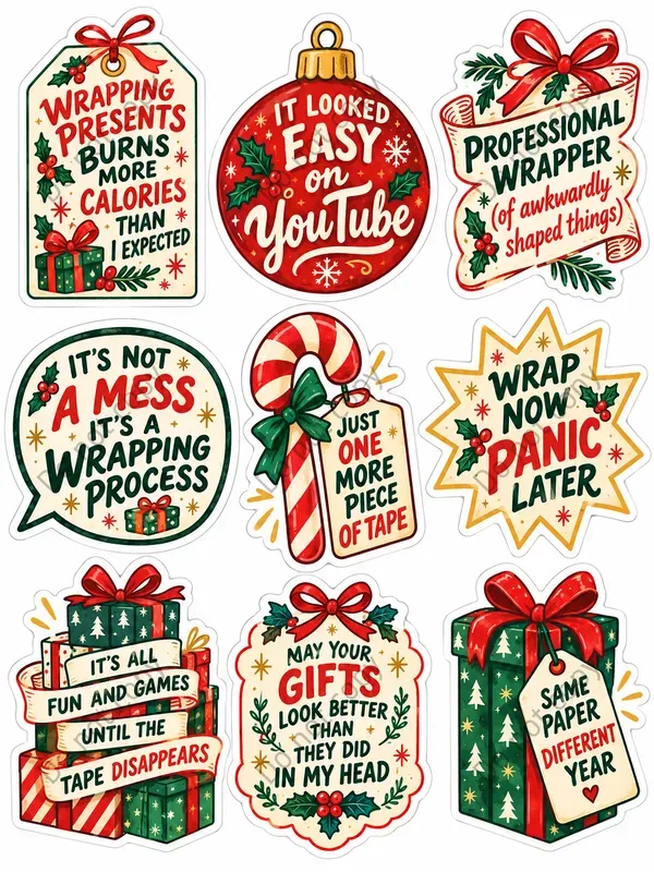 Snarky Christmas Sticker Sheets