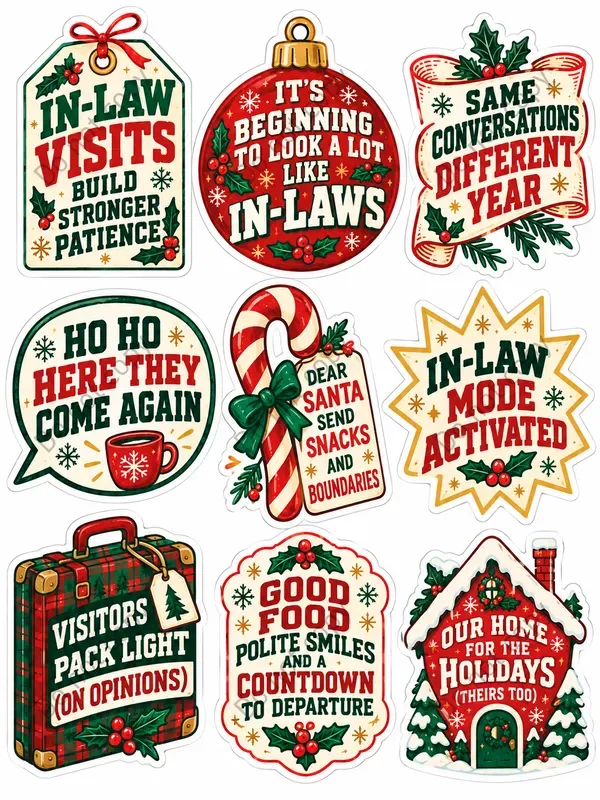 Snarky Christmas Sticker Sheets