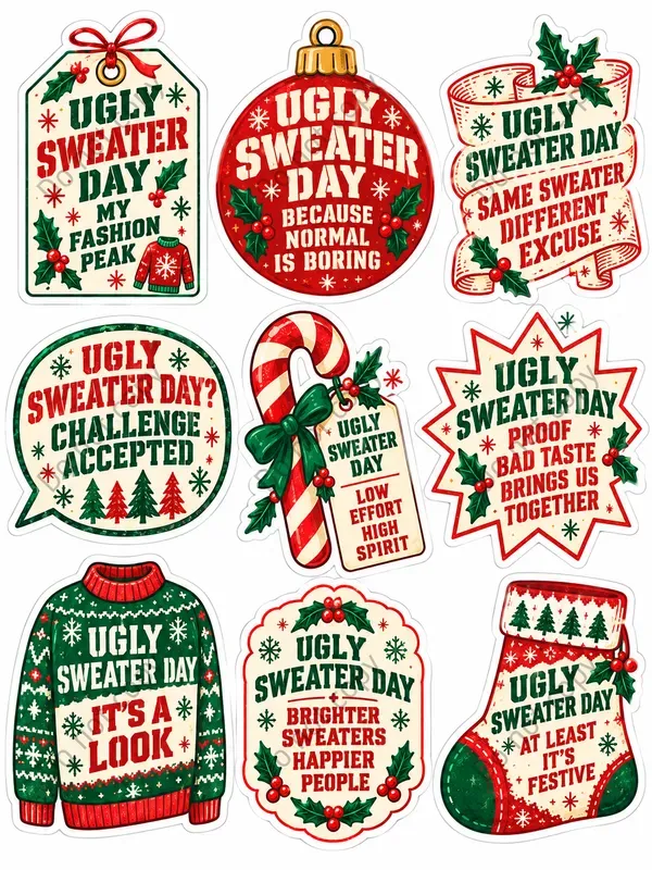 Snarky Christmas Sticker Sheets