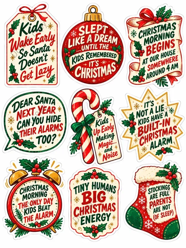 Snarky Christmas Sticker Sheets