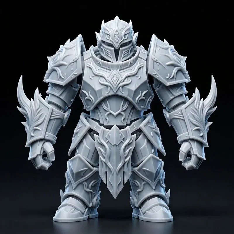 Matte Polymer Game Armor Set Generator