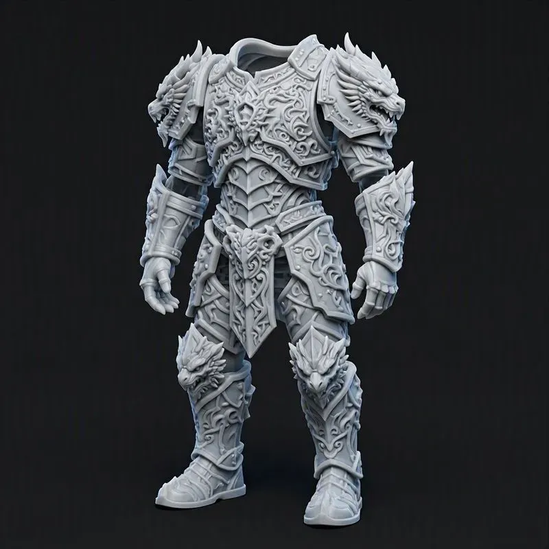 Matte Polymer Game Armor Set Generator
