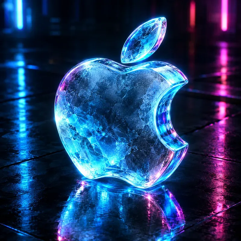 3d Cyberpunk Glowing Neon Glass Ice Logos