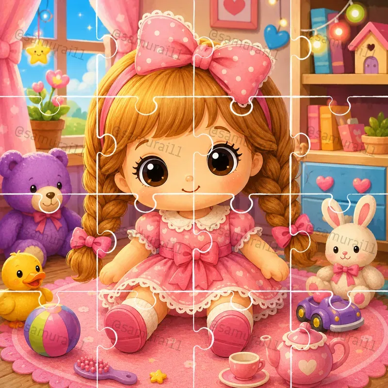 Kids Puzzle Illustration Generator