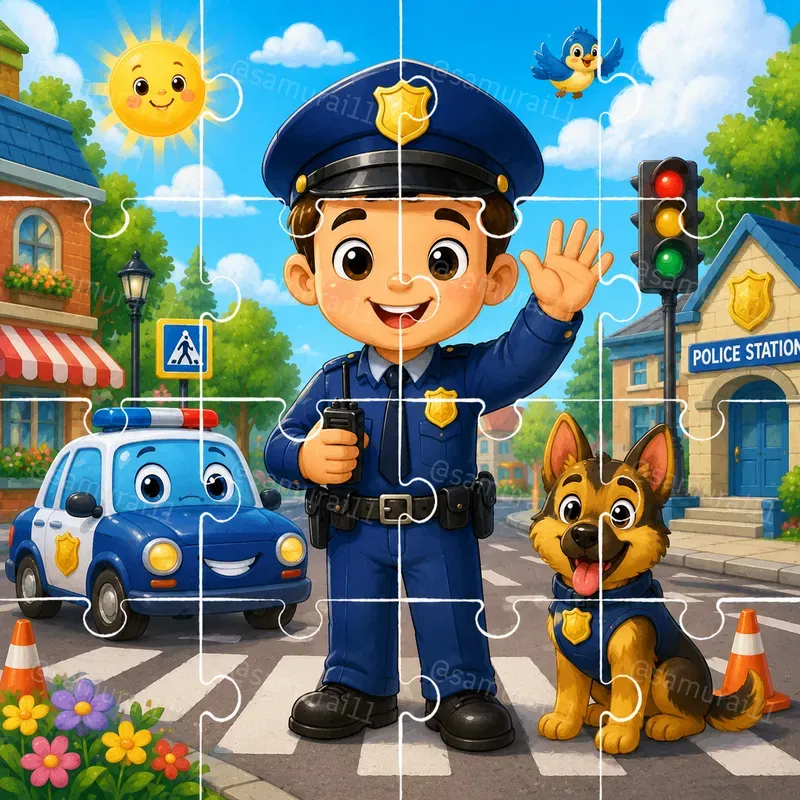 Kids Puzzle Illustration Generator