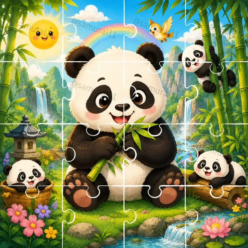 Kids Puzzle Illustration Generator
