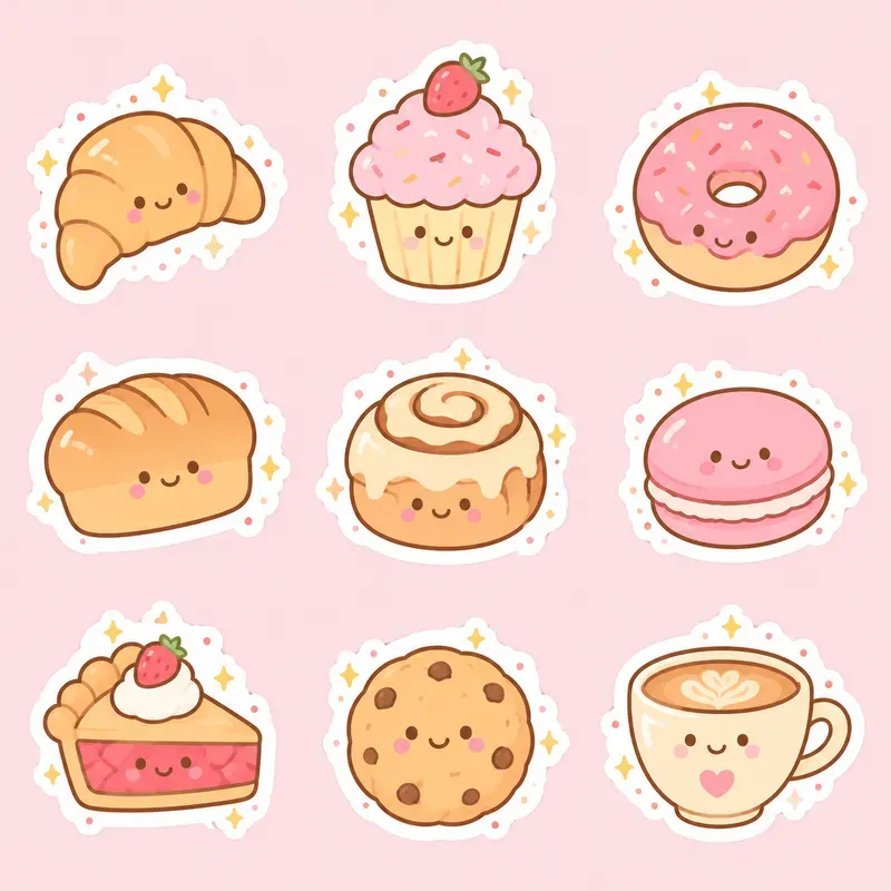 Kawaii Diecut Sticker Sheets