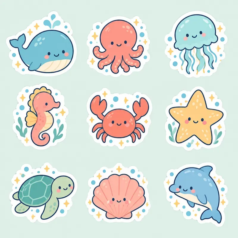 Kawaii Diecut Sticker Sheets