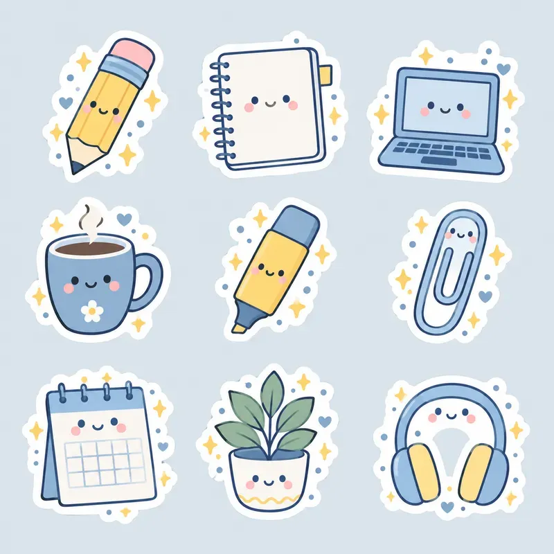 Kawaii Diecut Sticker Sheets