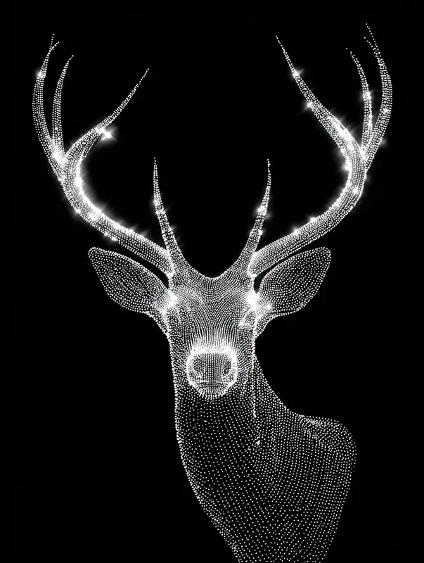 Monochrome Dot Line Art Style