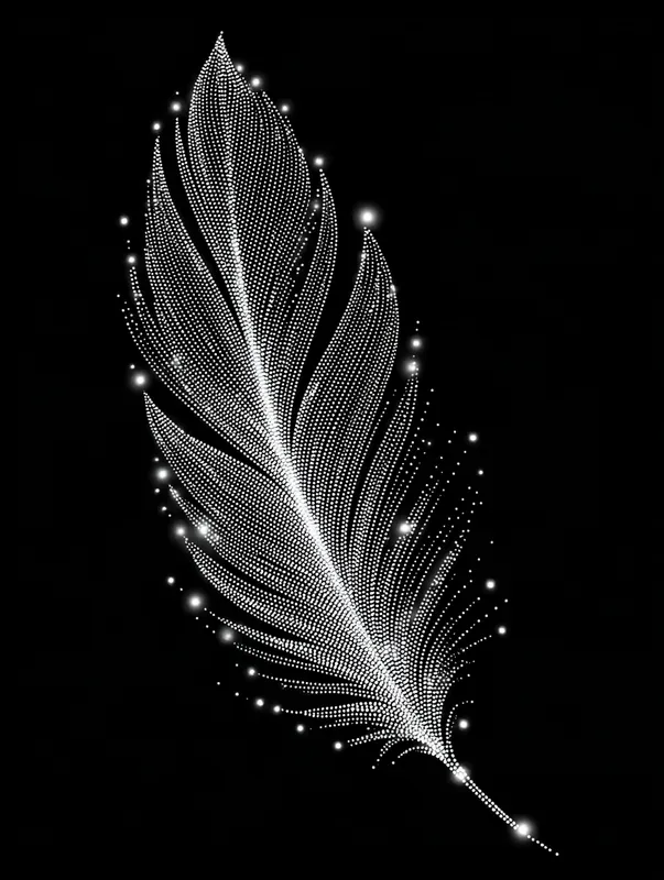 Monochrome Dot Line Art Style