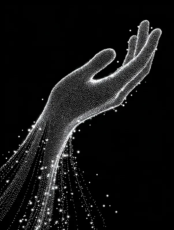 Monochrome Dot Line Art Style