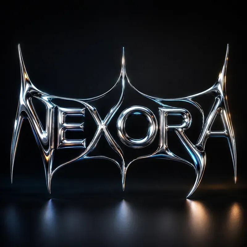 Liquid Chrome Letterforms
