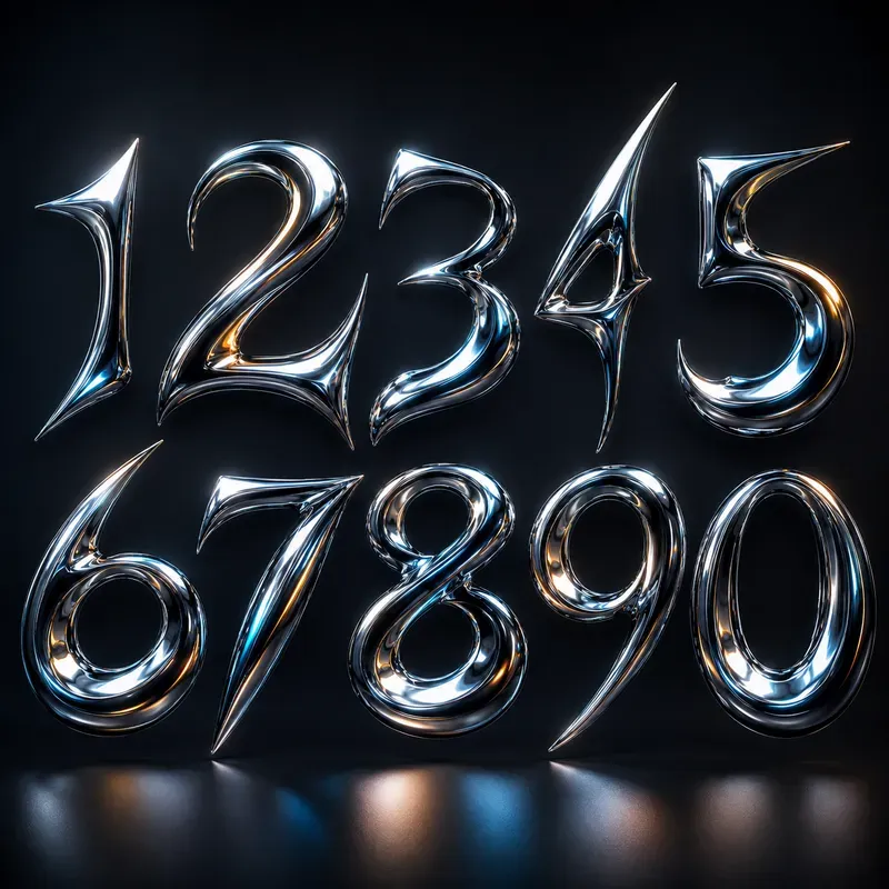 Liquid Chrome Letterforms