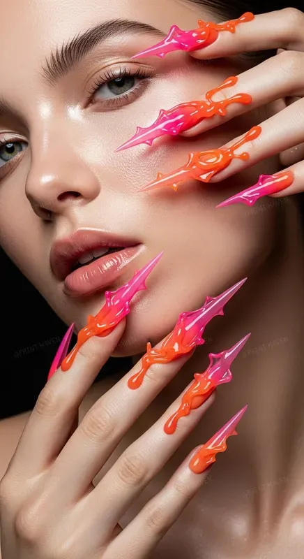 3D Liquid Nail Art Editorials