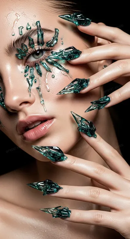 3D Liquid Nail Art Editorials