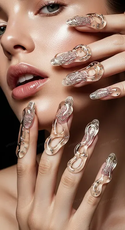 3D Liquid Nail Art Editorials