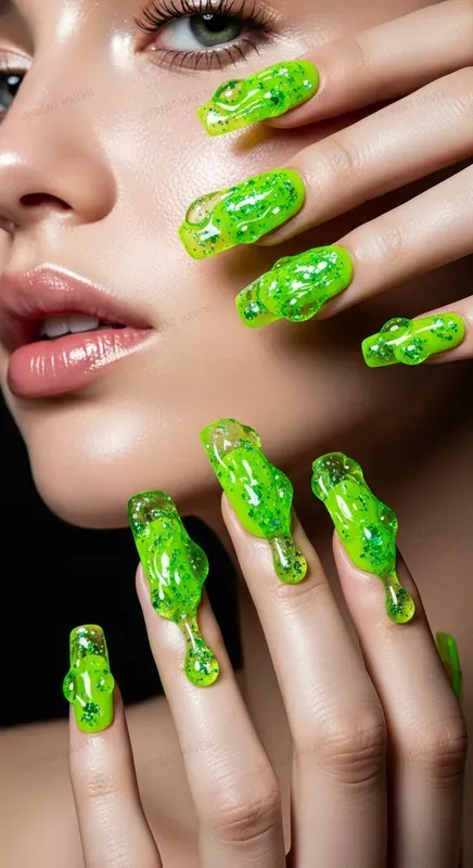 3D Liquid Nail Art Editorials