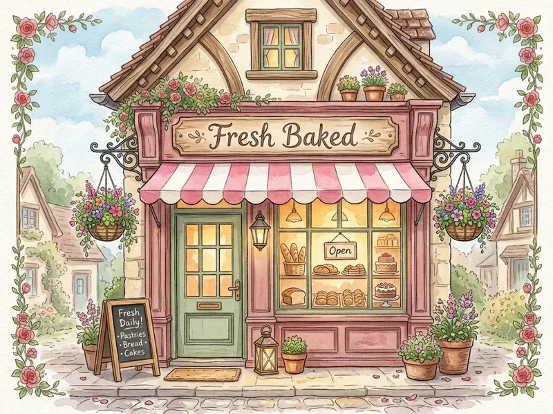 Cozy Village Shop Clipart Generator