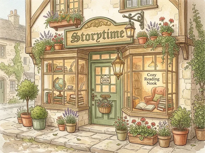 Cozy Village Shop Clipart Generator