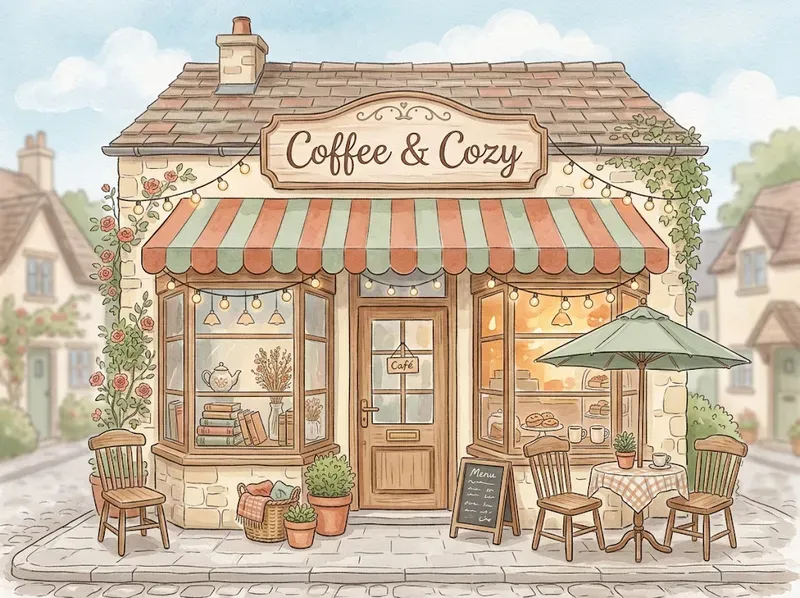 Cozy Village Shop Clipart Generator
