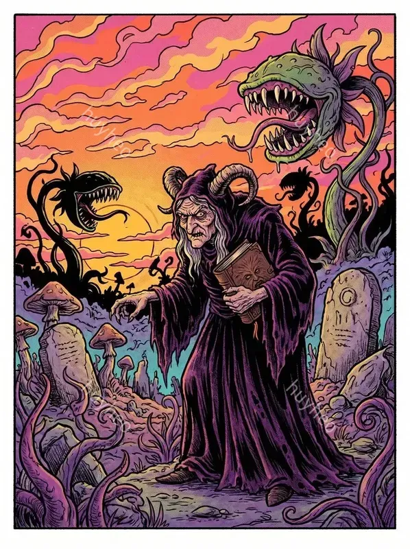 Psychedelic Indie Comic Style Art