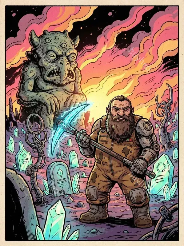 Psychedelic Indie Comic Style Art
