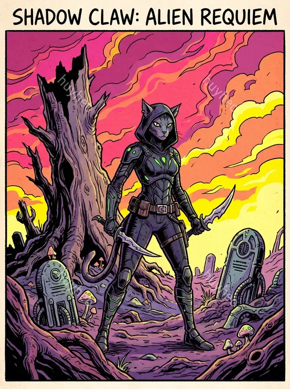 Psychedelic Indie Comic Style Art