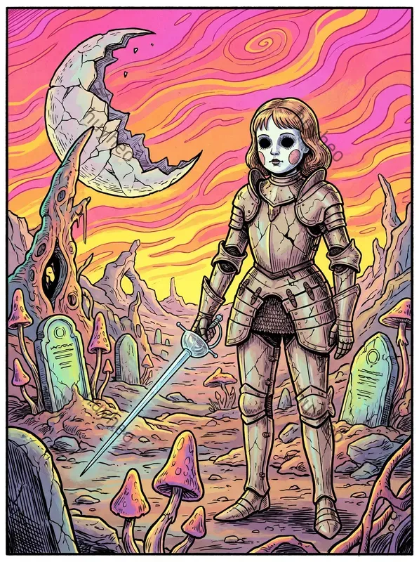 Psychedelic Indie Comic Style Art