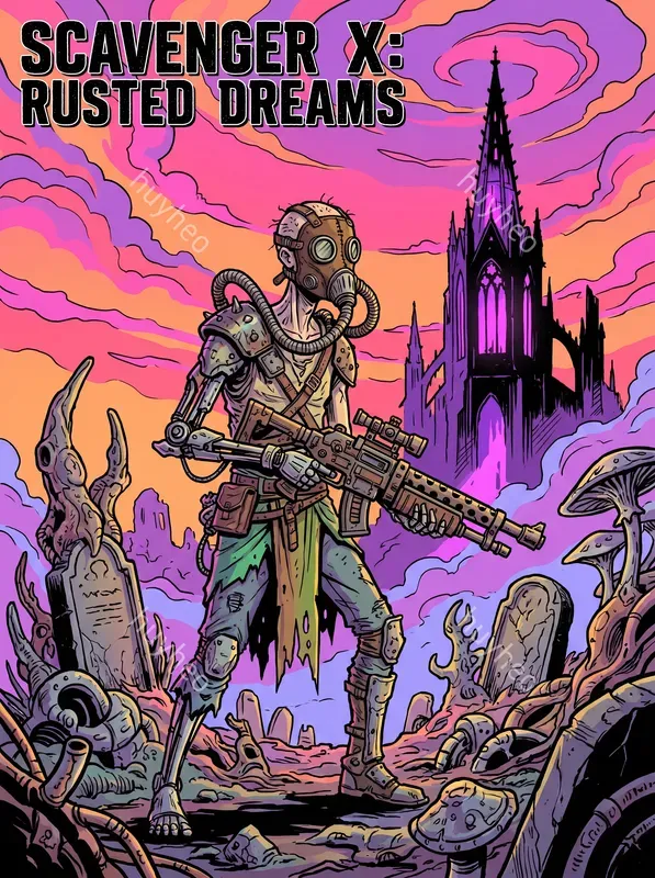 Psychedelic Indie Comic Style Art