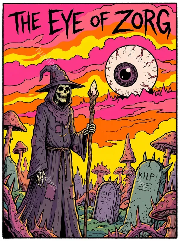 Psychedelic Indie Comic Style Art