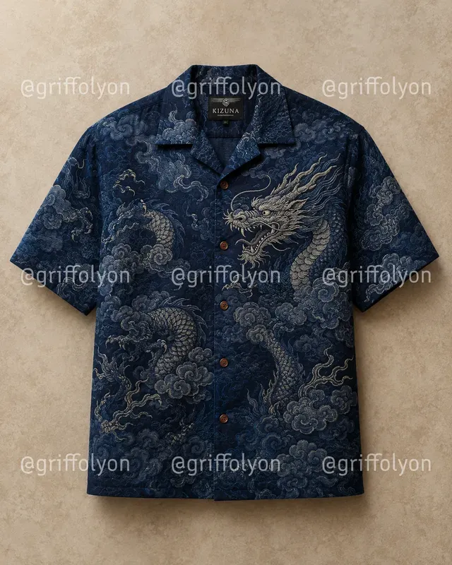 Japanese Indigo Embroidered Shirts
