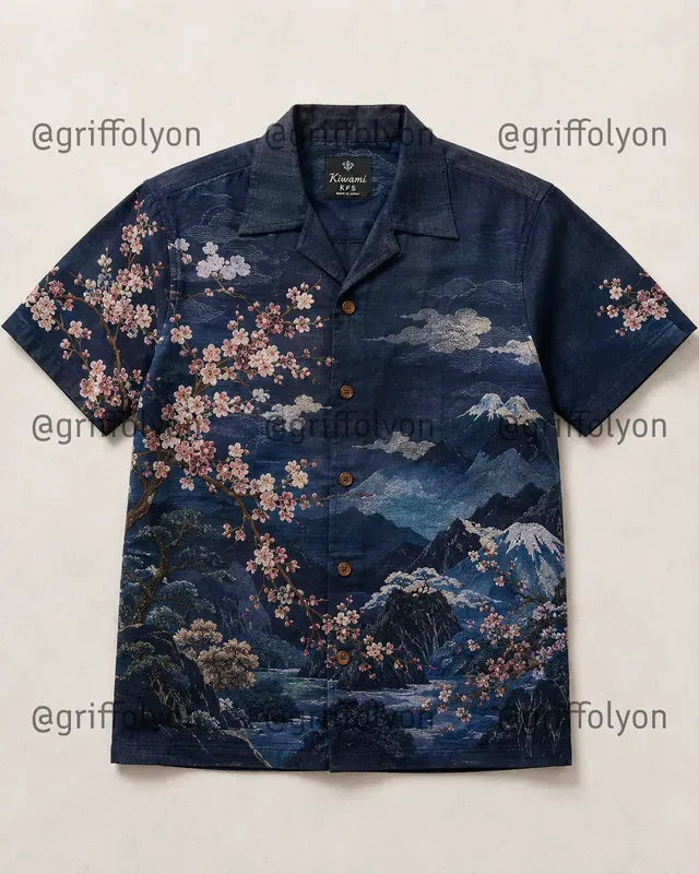 Japanese Indigo Embroidered Shirts