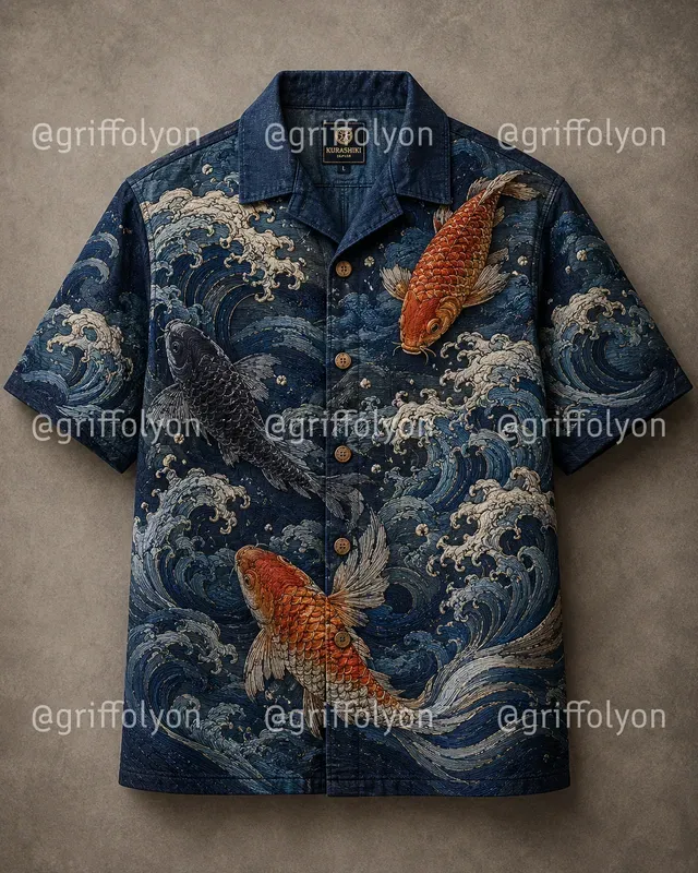 Japanese Indigo Embroidered Shirts
