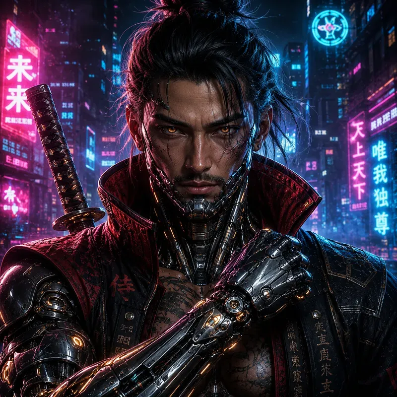 Cyberpunk Cybernetic Portrait Series