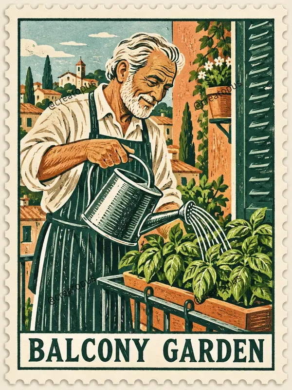 Everyday Ritual Linocut Postage Stamps