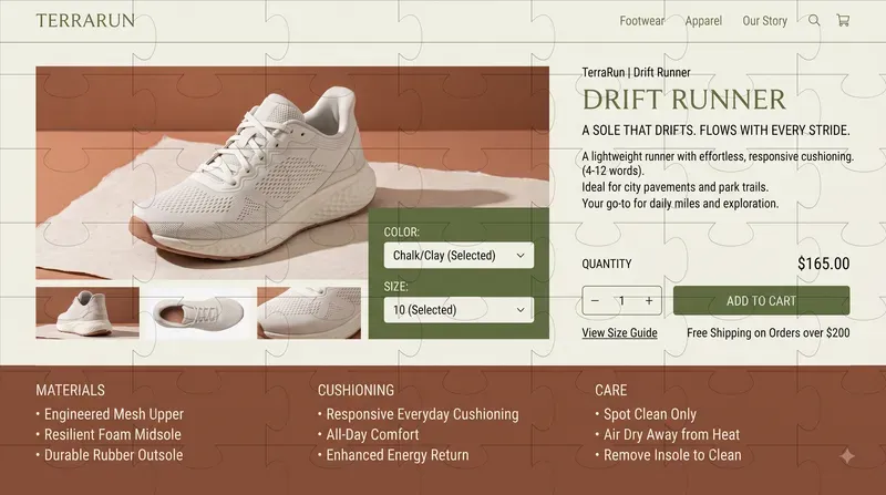 Ecommerce Product Page UI Generator