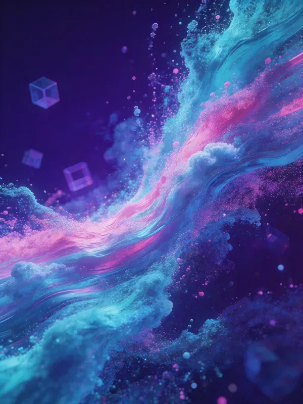 Cgi Particle Impasto Fluid Art