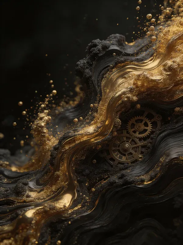 Cgi Particle Impasto Fluid Art
