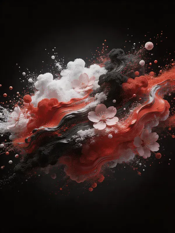 Cgi Particle Impasto Fluid Art
