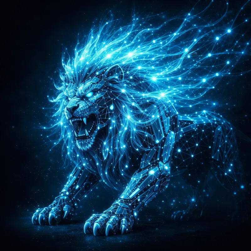 Futuristic Neural Line Art Creatures