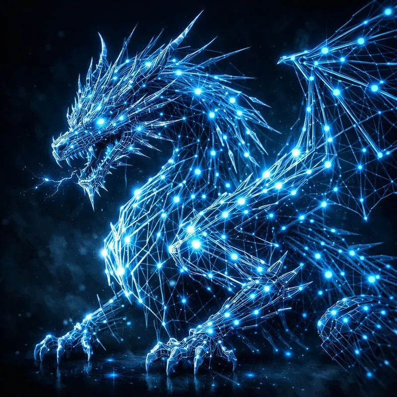 Futuristic Neural Line Art Creatures