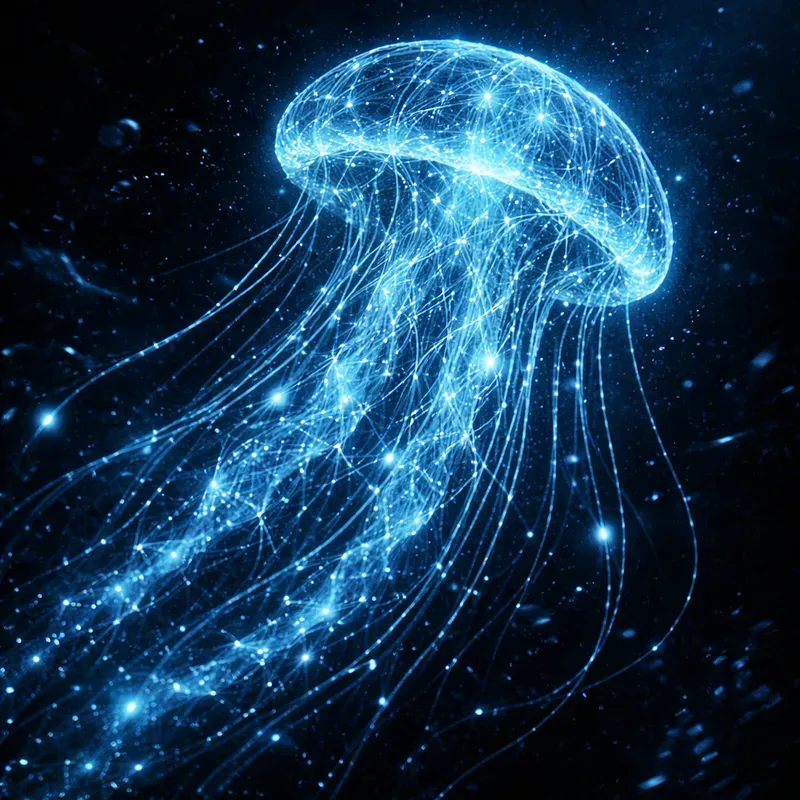 Futuristic Neural Line Art Creatures