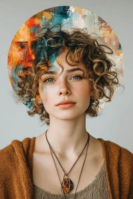 Artistic Portrait Collage Overlays