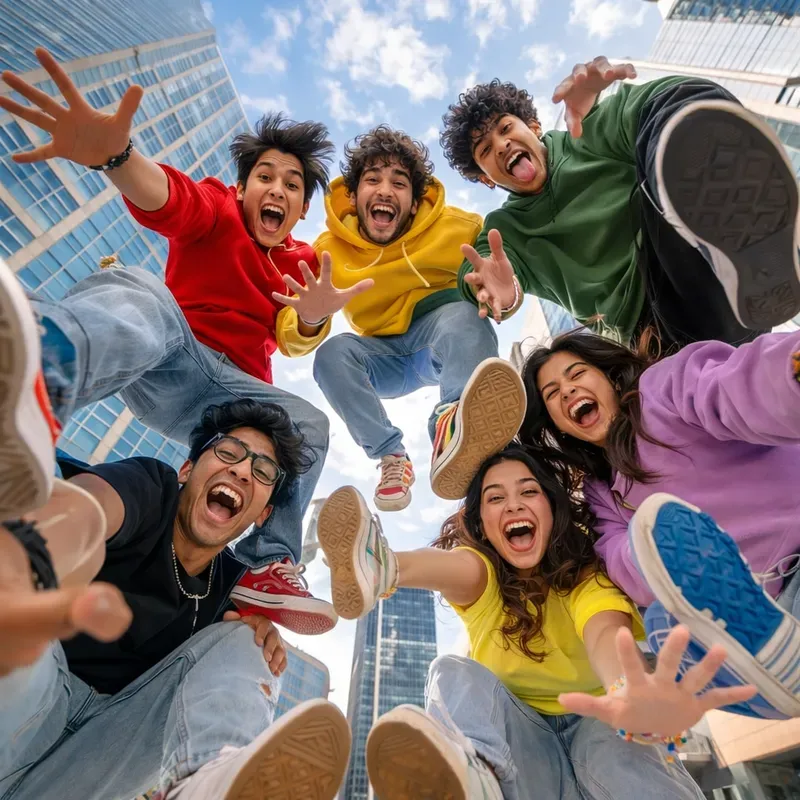 Friends Circle Perspective Photography