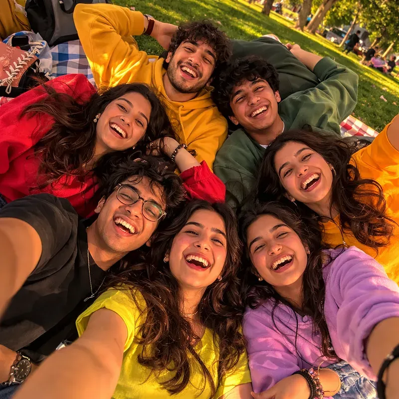 Friends Circle Perspective Photography