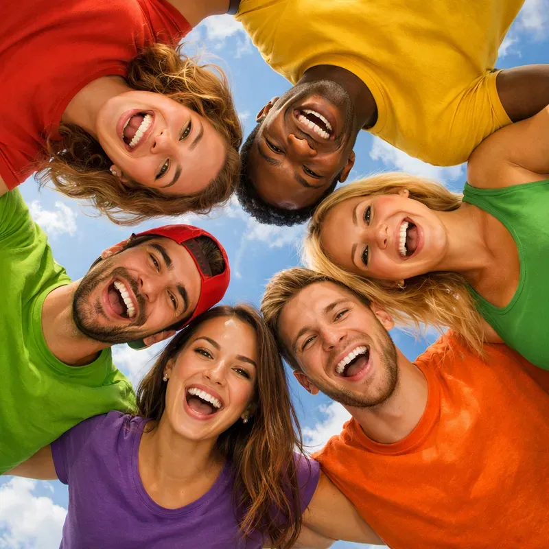 Friends Circle Perspective Photography